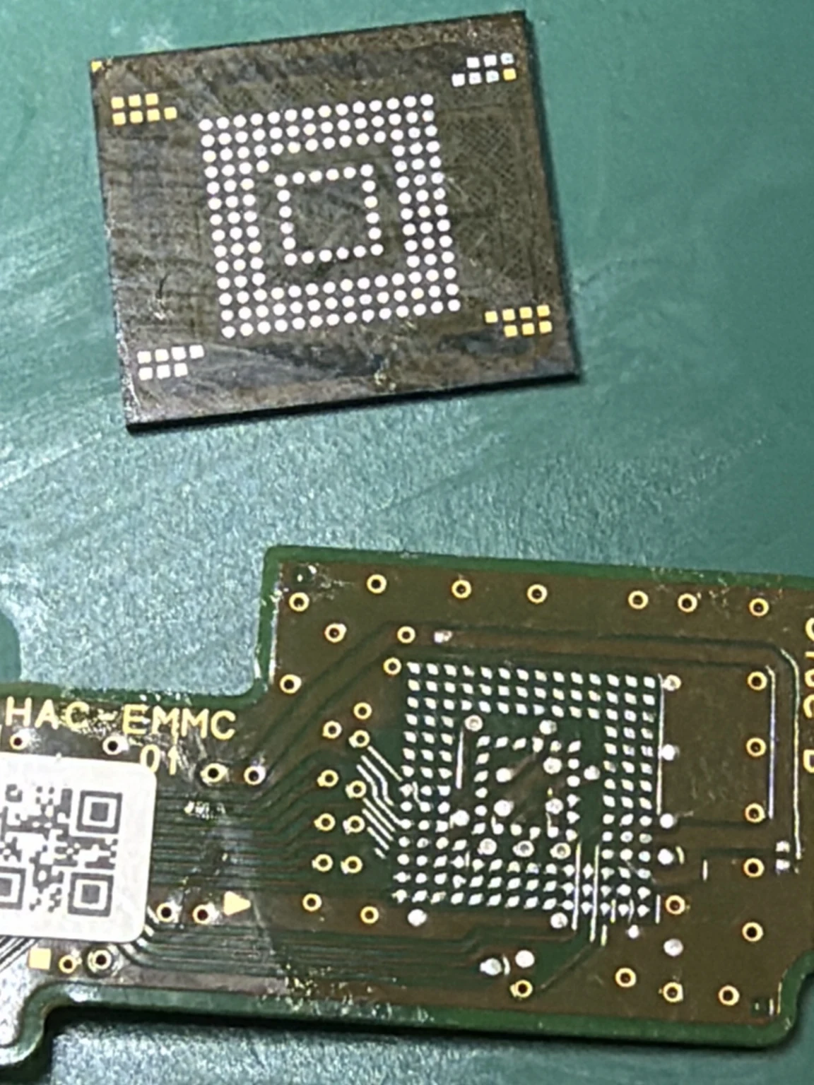 Reballing pamięci NAND i przygotowanie pól BGA
